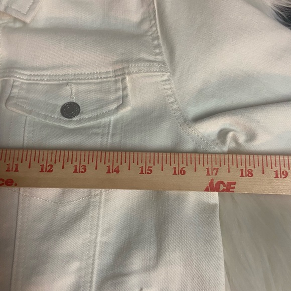Cat & Jack Evil Eye Sz Youth XL 14/16 White Girls Denim Jacket - Picture 4 of 7
